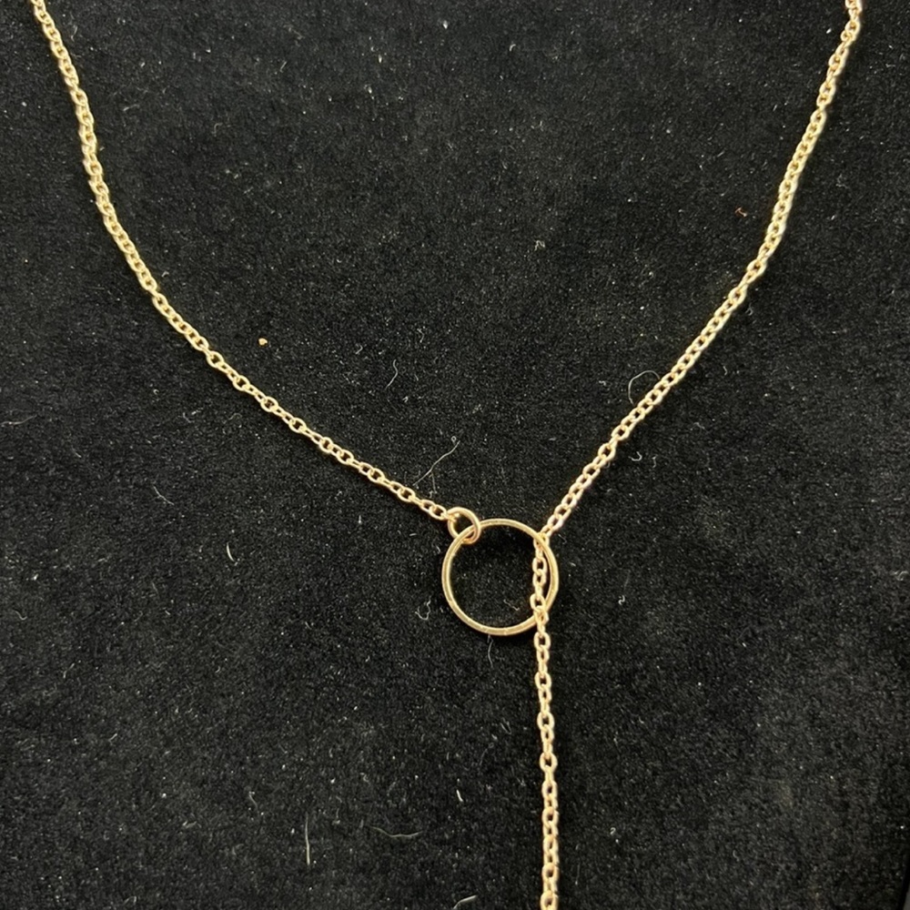 ✨🎁 New minimalist gold wrap around extra long lariat pendant Y drop necklace✨🎁 - Picture 5 of 8